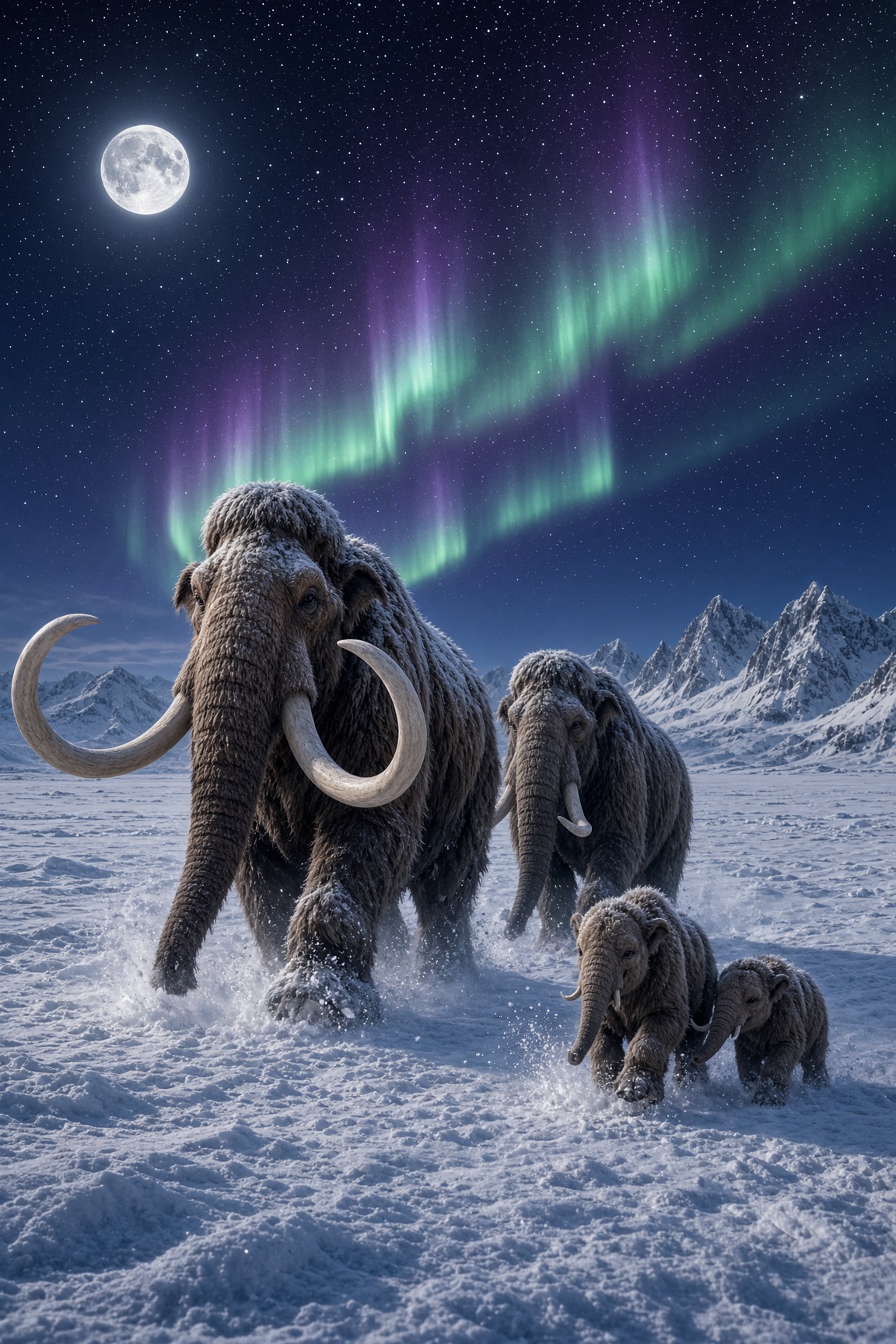 Wooly Mammoth & Family