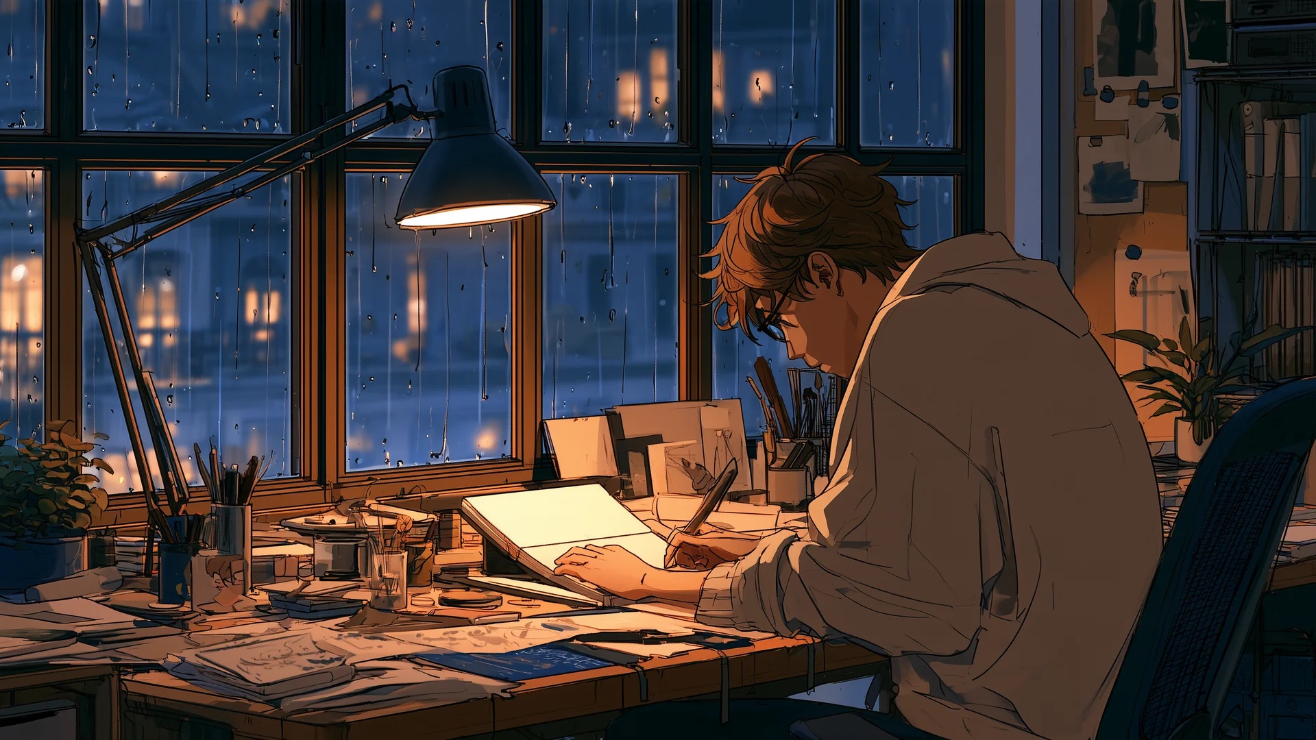 Atelier night rain