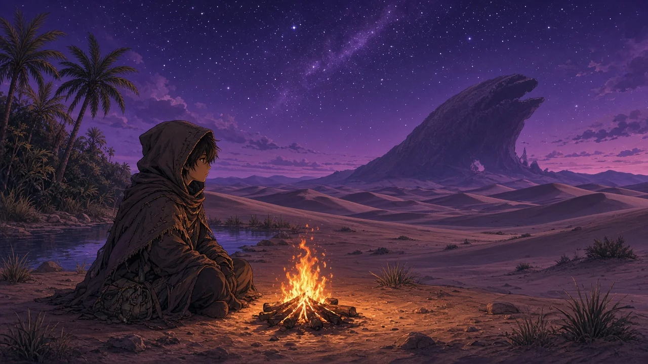 Desert campfire