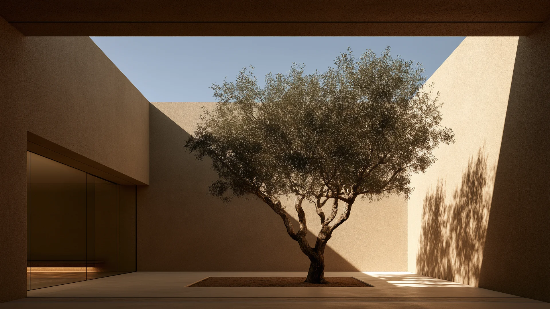Desert courtyard cube
