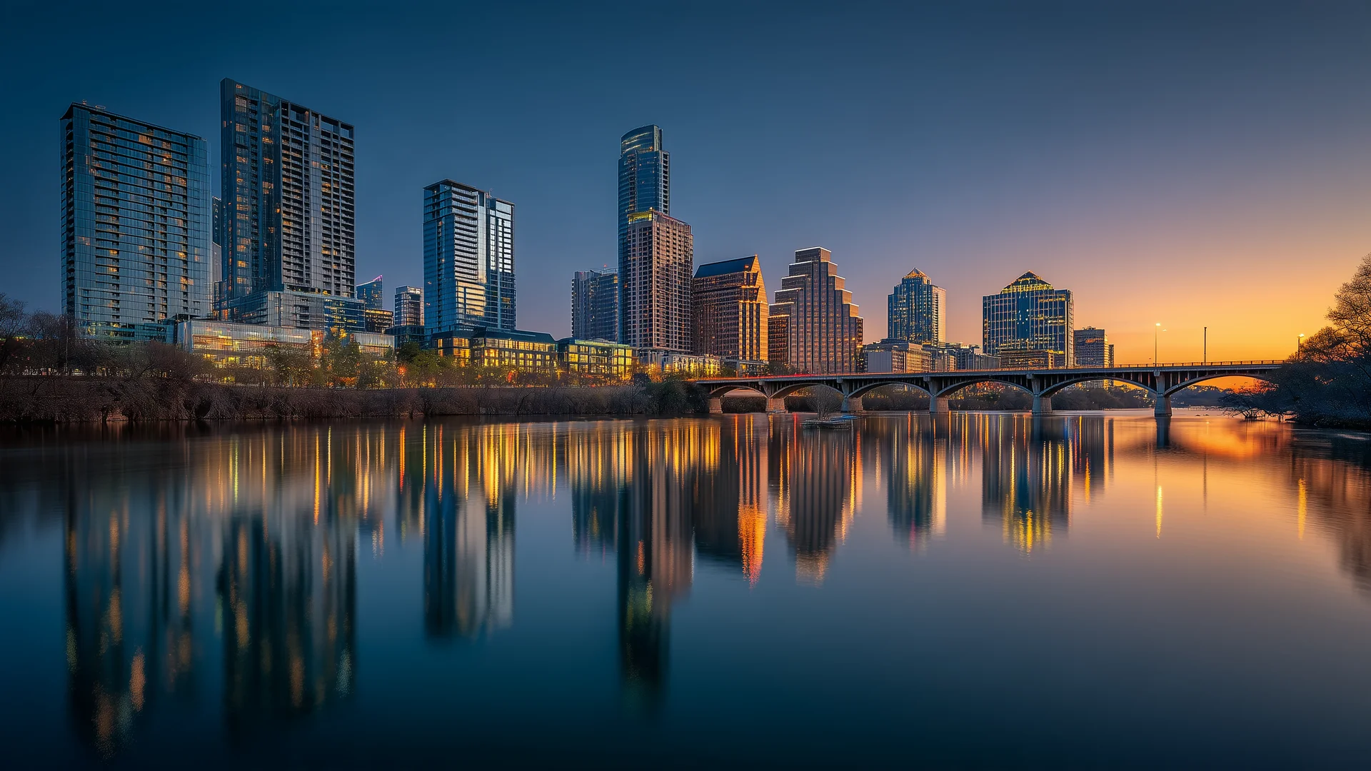 Austin lake dusk