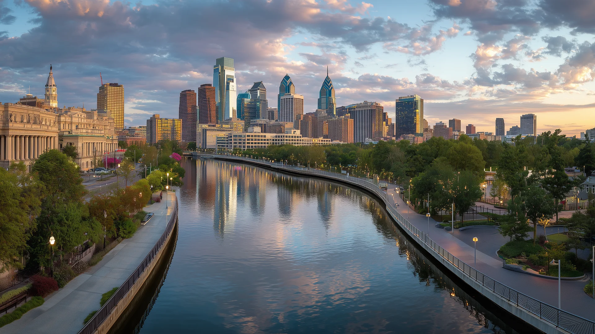Philly river dusk