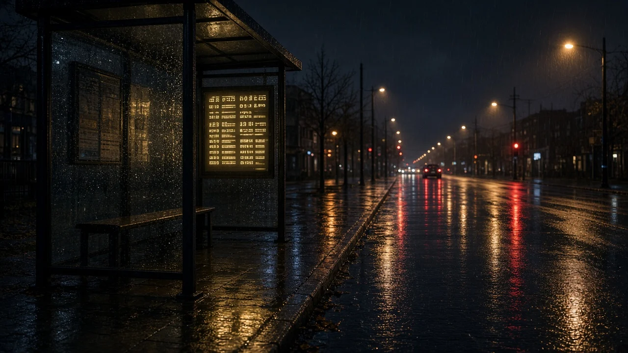 Bus shelter rain