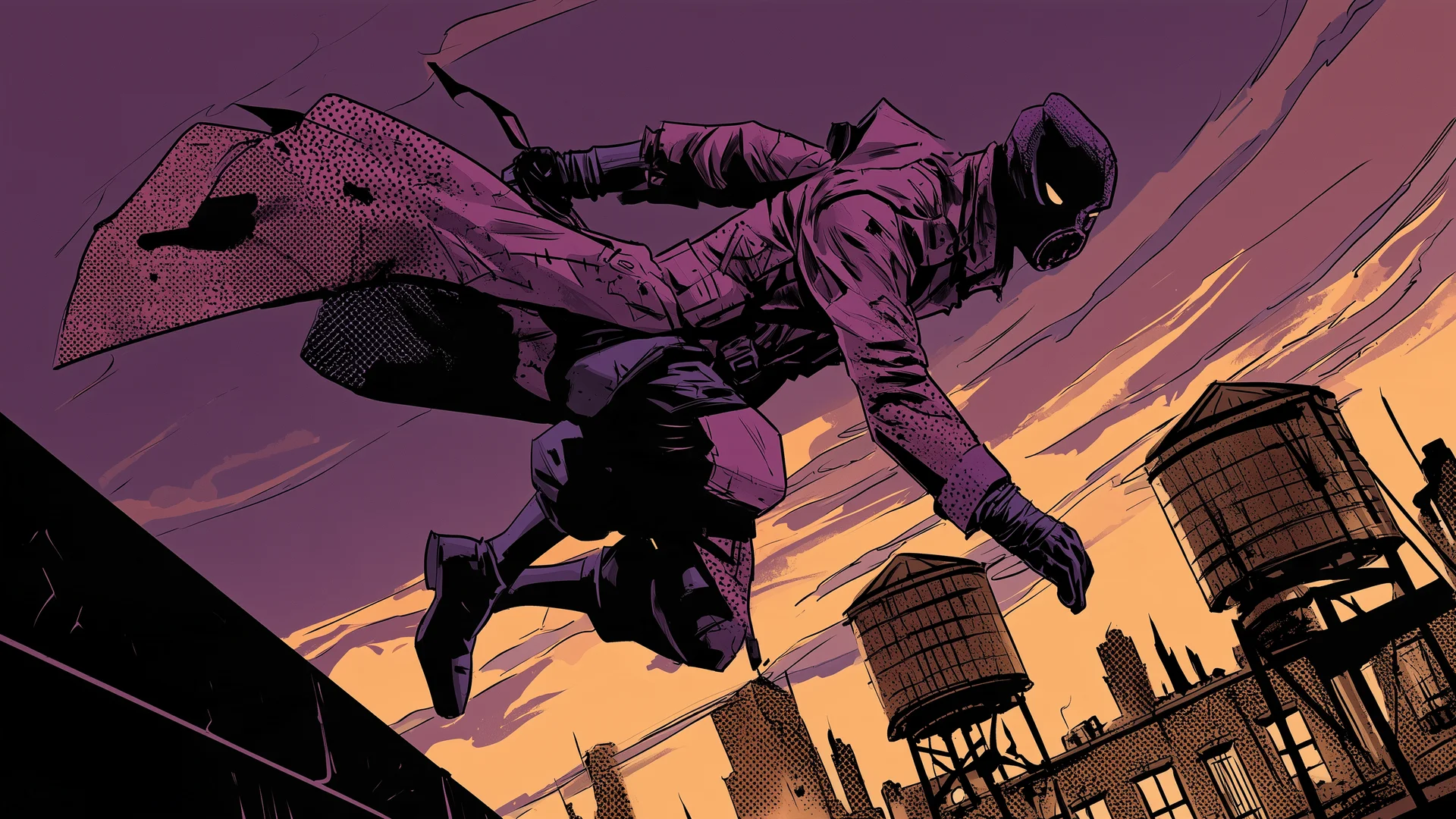 Rooftop courier leap