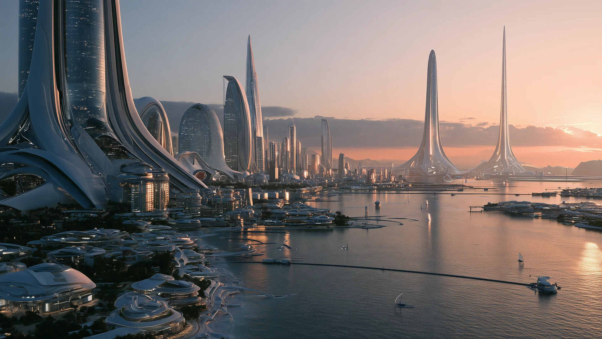 Tidal turbine city