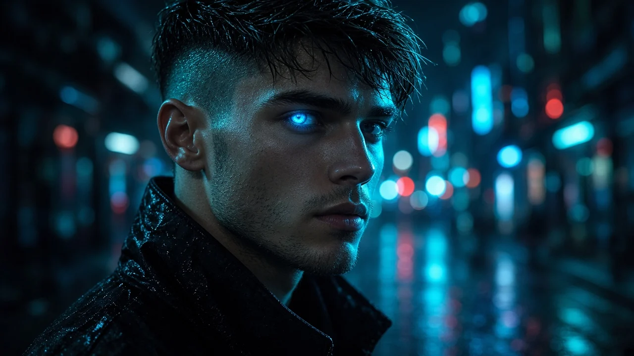 Cyan neon night