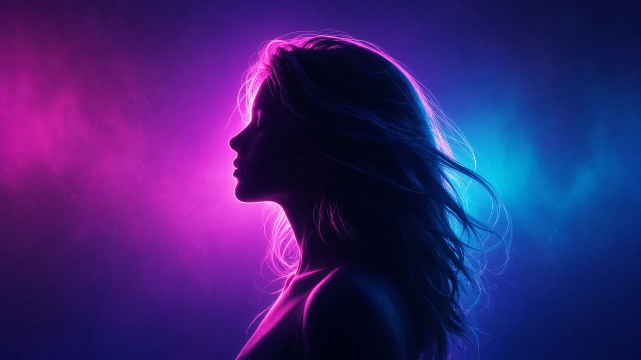 Neon silhouette