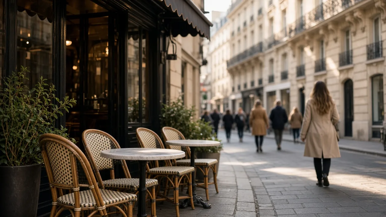 Paris cafe terrace
