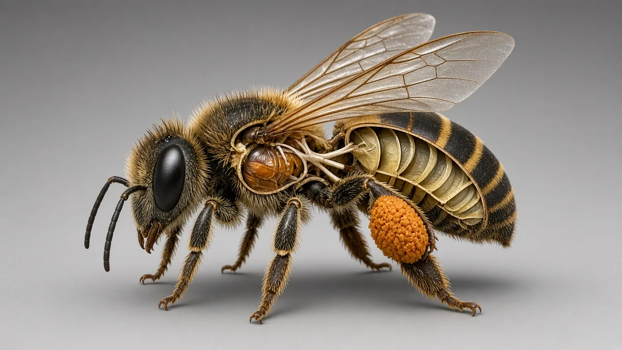 Bee anatomy cutaway