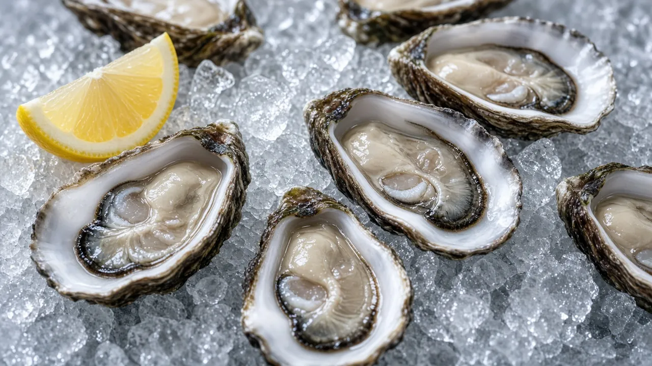 Oysters on ice