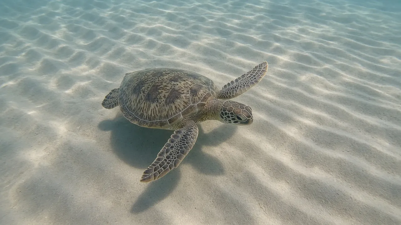 Reef turtle glide
