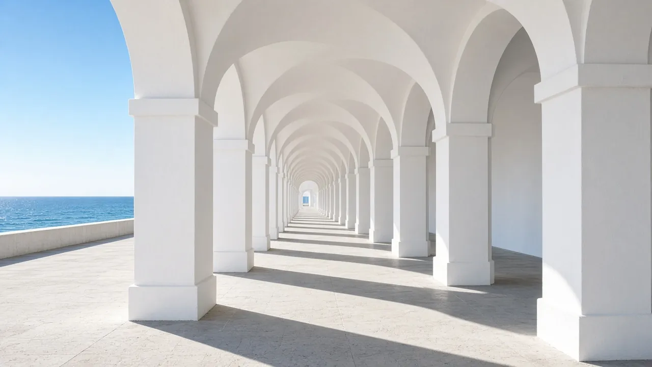 Seaside colonnade