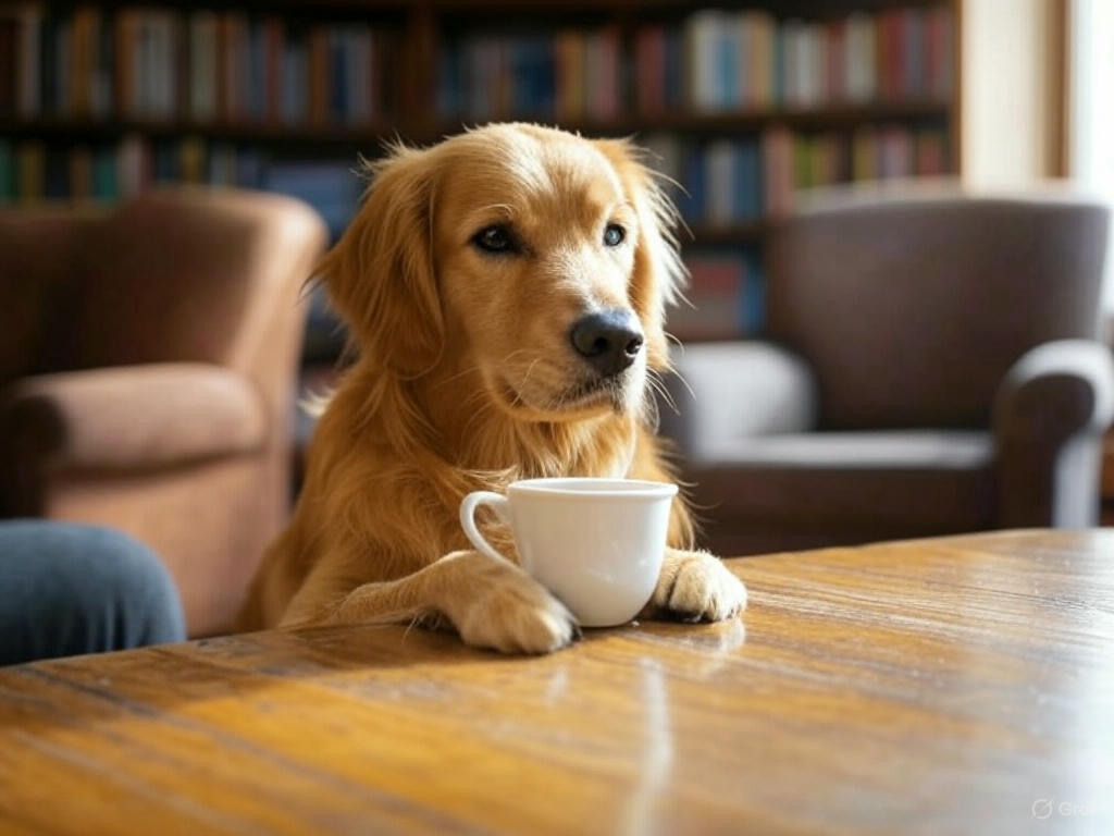 Tea-time dog
