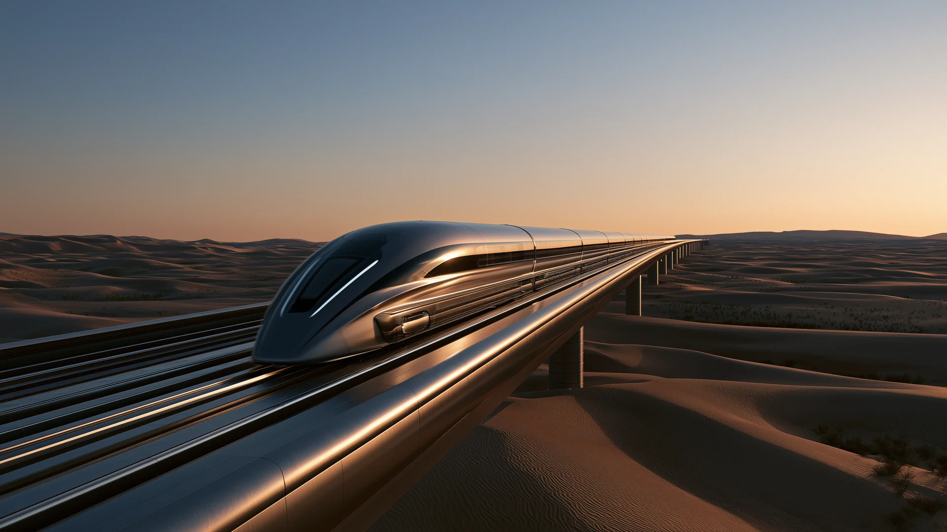 Desert maglev dawn