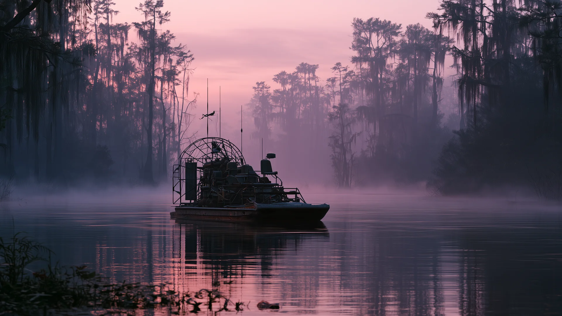 River airboat dawn